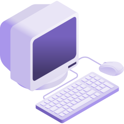 computadora 3d icono