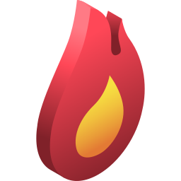 fuoco 3d icona