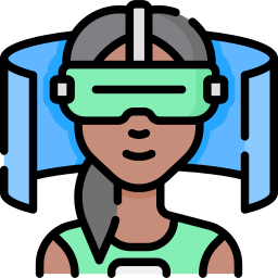 Virtual reality fitness icon