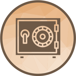 cassetta di sicurezza icona
