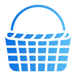 cesta de mimbre icono