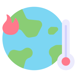 il riscaldamento globale icona