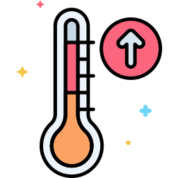 alta temperatura icono