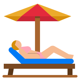 Beach chair icon