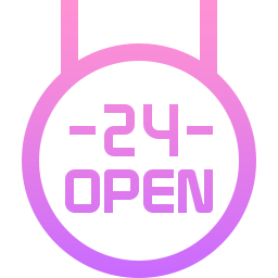 Open 24 hours icon