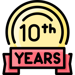 10 years icon