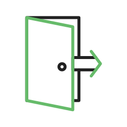 Exit door icon