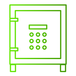 cassetta di sicurezza icona