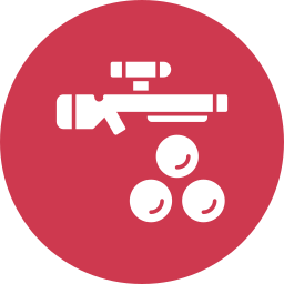 pistola de paintball icono