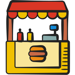 Food stand icon