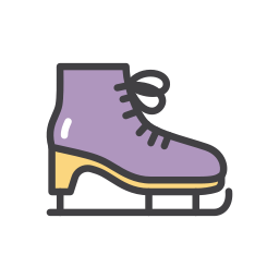 Ice skating shoes icon