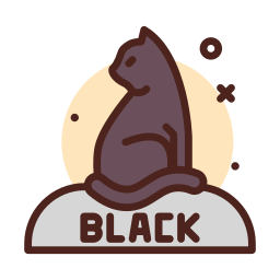 schwarze katze icon