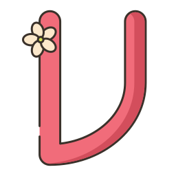 문자 v icon