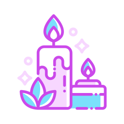 Spa candles icon