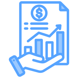 rapport financier Icône