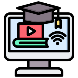Online graduation icon