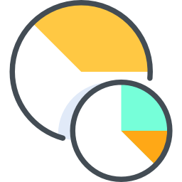 gráficos circulares icono
