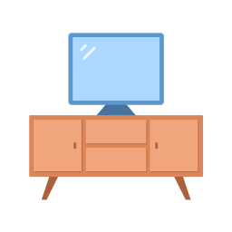 meuble tv Icône