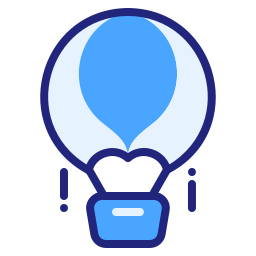 Hot air balloon icon