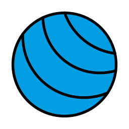 Fitness ball icon