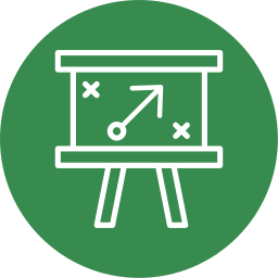 estrategia de planificación icono