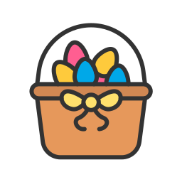 Eggs basket icon