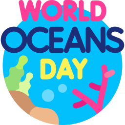 Światowy dzień oceanów ikona