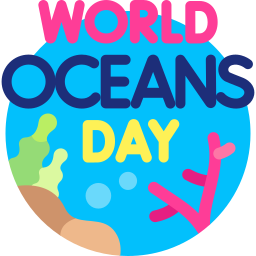 dia mundial de los oceanos icono