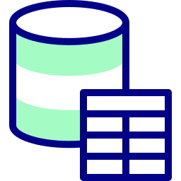 tabla de base de datos icono