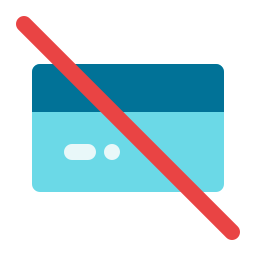 No credit card icon