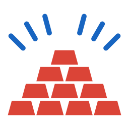 lingots d'or Icône