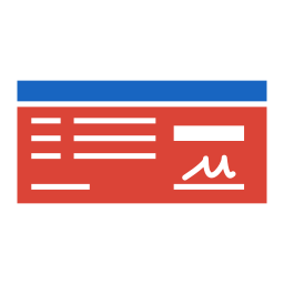 Cheque icon