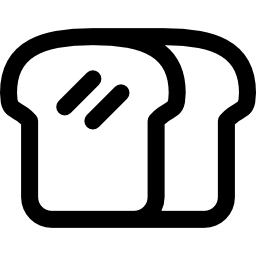 tostadas de pan icono