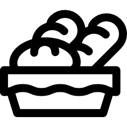cesta de pan icono