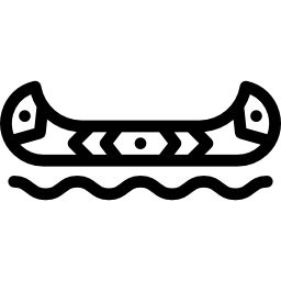 canoa nativa americana icono