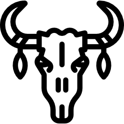 cranio di un toro icona