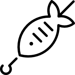brocheta de pescado icono