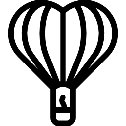 herzförmiger heißluftballon icon