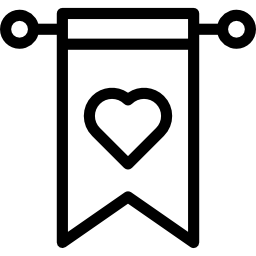 serce na fladze ikona