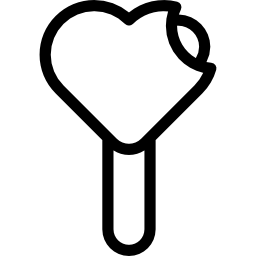helado en forma de corazón icono