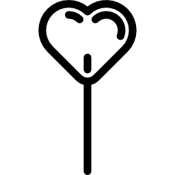 lizak w kształcie serca ikona