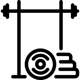 Barbell and plates icon