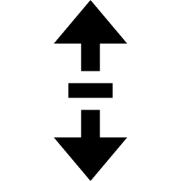 cambio de tamaño vertical icono