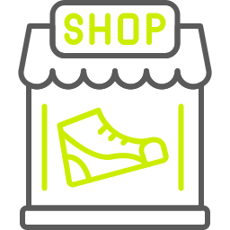 negozio di scarpe icona