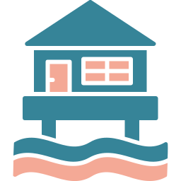 chata na plaży ikona