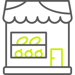 tienda de alimentación icono