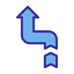 Curved arrow icon