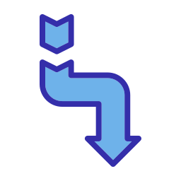 Curved arrow icon