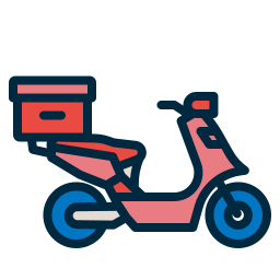 Delivery bike icon