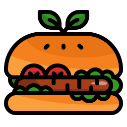 plantaardige hamburger icoon